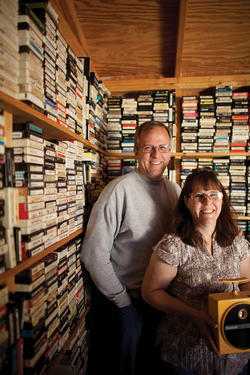 "This is just the tip of the iceberg that is our collection," says Arlington's Dan Gibson, who has helped turn his wife Kathy's business into an entity that can service pretty much any demand from the eight-track collector crowd.