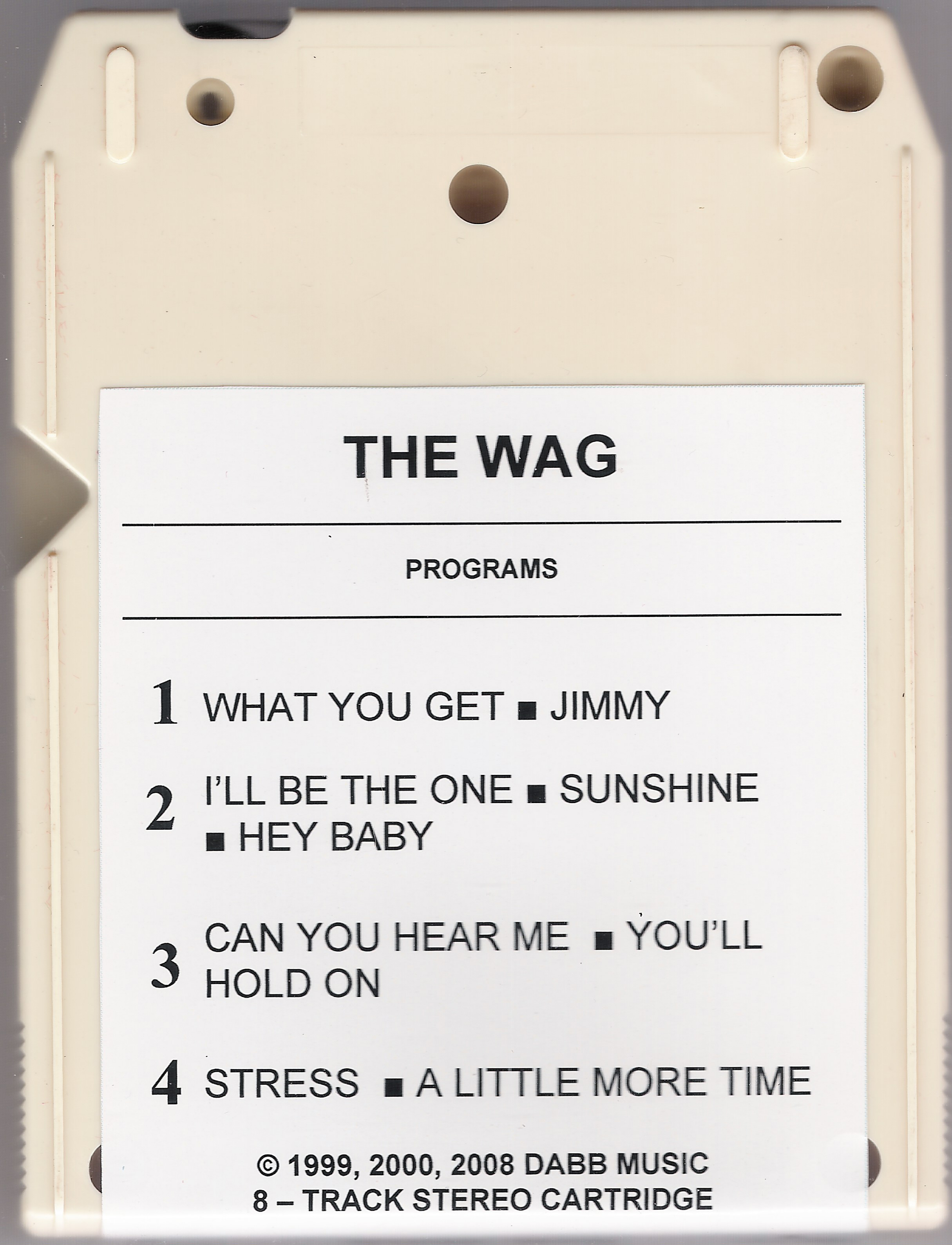 the wag 8-track back